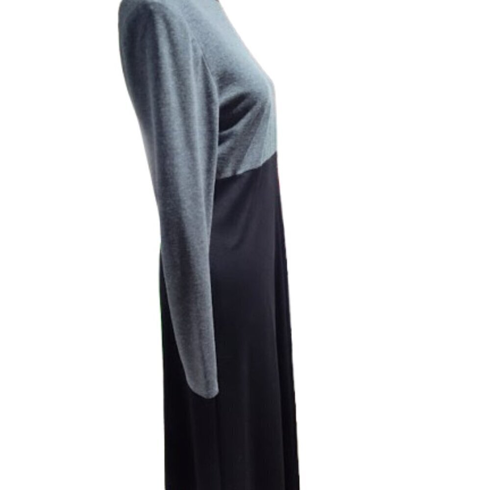 KC Spencer NY Black and Gray Long Sleeve Women's Dress Size 6 Shoulder Pads - Picture 3 of 8